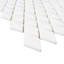Expressions Beveled Diamond White 11-5/8" x 12" Glass Mosaic Tile
