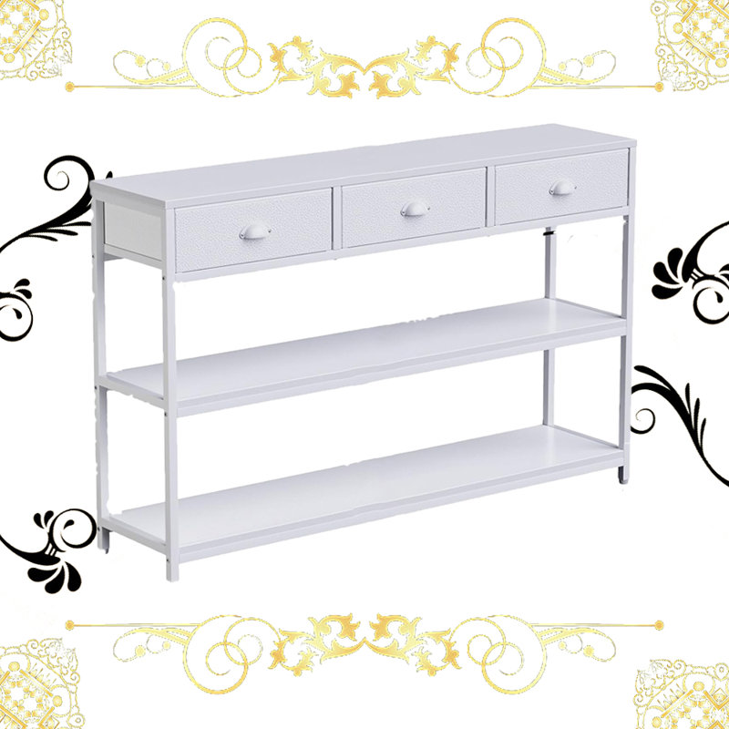 Console Sofa Table, White
