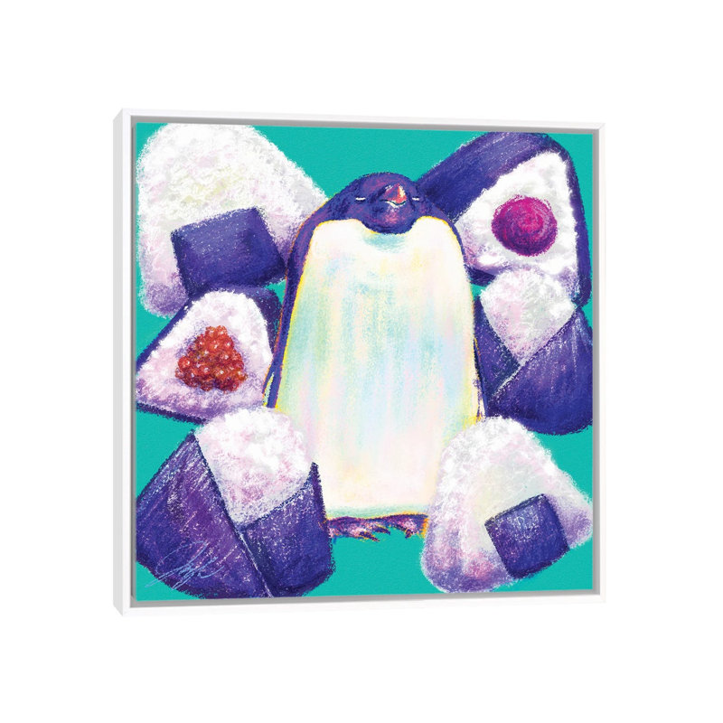 Pen-igiri - reproduction d'art murale - toile encadrée, 18 po x 18 po, Toile avec cadre, Blanc