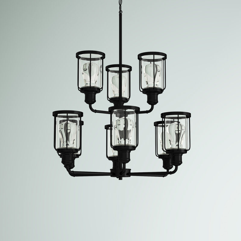 Leyden 9 - Light Dimmable Tiered Chandelier