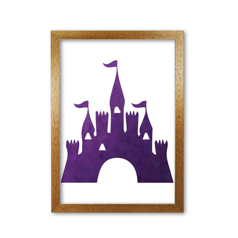 Castle - Painting, Honey Oak Frame, 30 cm H x 21 cm W x 5 cm D