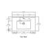 Dessus de meuble-lavabo en céramique pour salle de bain, 30 po, blanc brillant, P 29,9 po x l 18,3 po x H 6,7 po, céramique, surface antiallergique