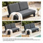 Causeuse d'extérieur avec coussins 43,9 po Polett-754618734-754622023