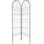 Treillis de jardin en métal 78,7 po x 19,7 po, antirouille, 2 pour plantes grimpant à l'extérieur, noir avec 2 porte-pots Trellis extérieur antirouille 78,7 po x 19,7 po, plantes en paquet, robuste
