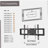 Black multifunctional adjustable angle and height tempered glass TV stand