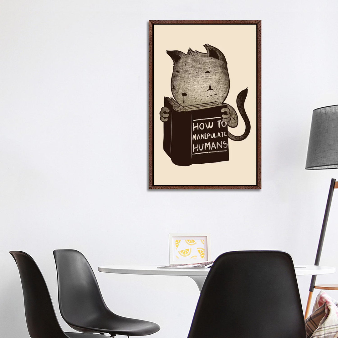 Cat How To Manipulate Humans von Tobias Fonseca - Gallery-Wrapped Canvas Giclée