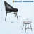 3-Piece Patio Furniture Set - Garden Bistro Set, Acapulco Chairs, Outdoor Seating with Side Table and 2 Chairs (Black)-1353229856