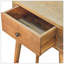 Console en bois massif à 1 tiroir Albion, pieds nordiques, brun Albion