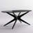 69.4" Wide Oval Wooden Dining Table with Metal Legs-867759539