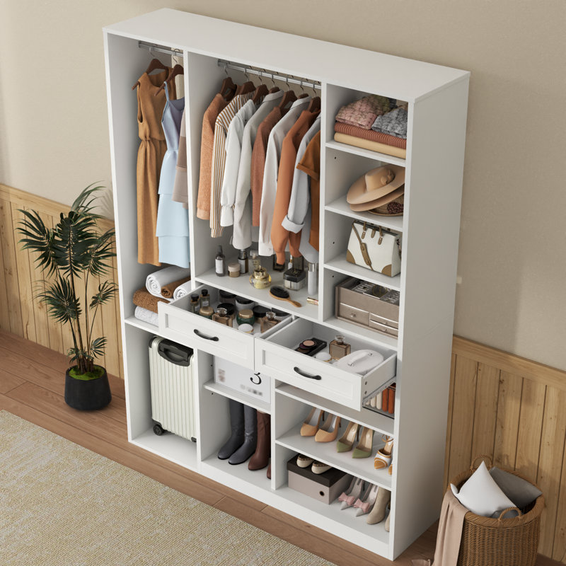 Armoire Wardrobe Closet With 2 Drawers
