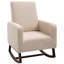 Chaise berçante confortable en lin de style moderne pour le salon et la chambre à coucher