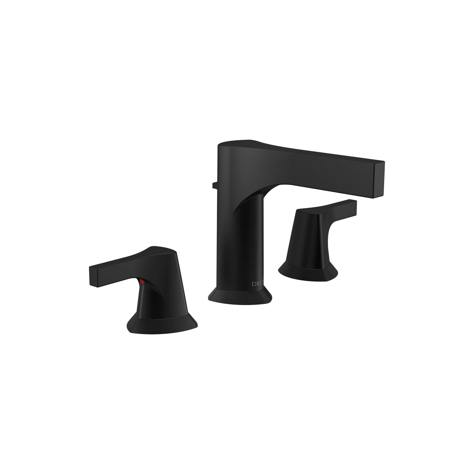 Zura Widespread Faucet with Drain Assembly, Black