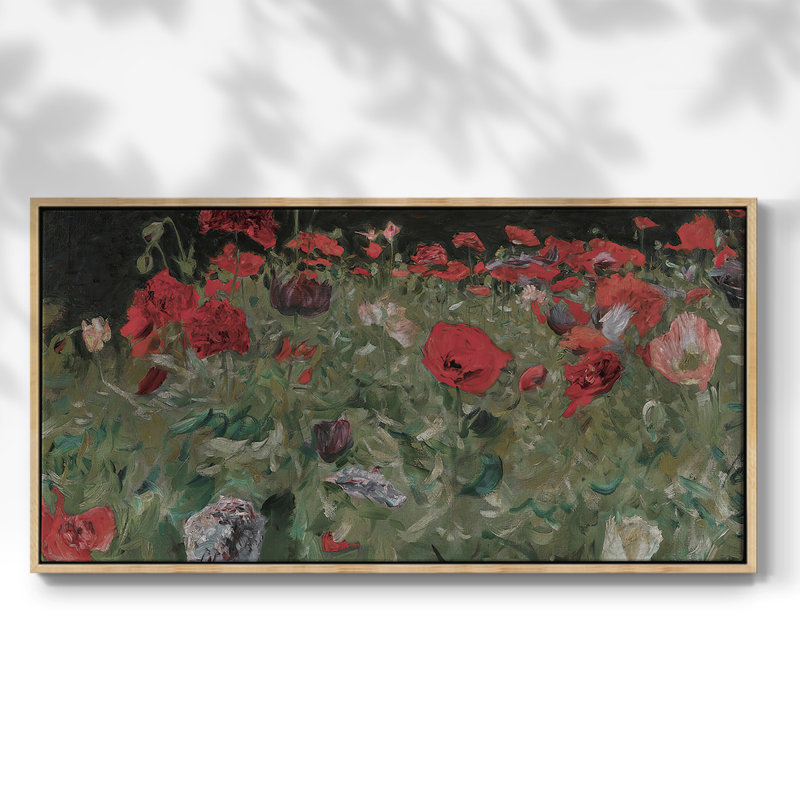 Botanical Series-CDXCII - Toile tendue avec châssis encadré - Prêt à être accroché, Naturel, H 21 po x l 41 po