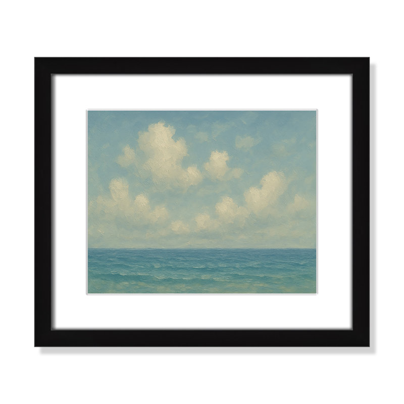 «Drift and Tide Print» par Clara Moyet, exclusivement pour Casa Fine Arts., L 15 po x H 13 po, Imprimé mat, Noir satiné