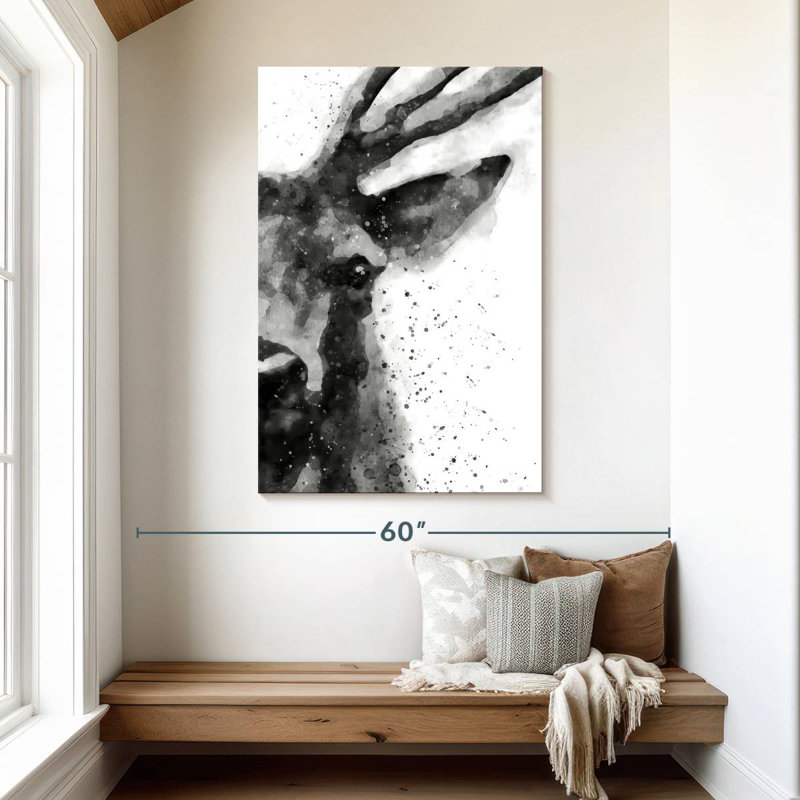 Brampt Deer At Attention, 48" H x 32" W