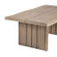 Table basse d'extérieur en bois d'eucalyptus brossé naturel Ladarius