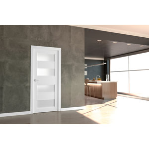 Della DIY-Friendly Single Prehung with Concealed Hinges Standard Door