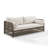 75.75'' Wide Straight Metal Patio Sofa with Cushions