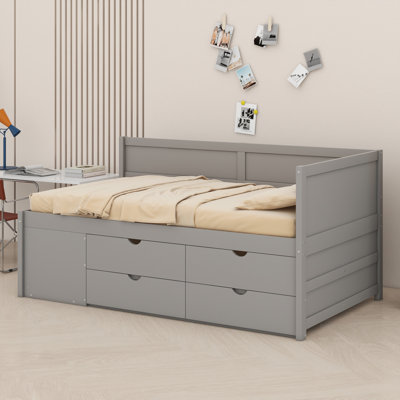 Daybed With Drawers And Shelves