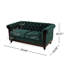 Canapé en velours 59,44 po Chesterfield