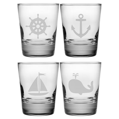 Nautical 13.25oz. Whiskey Glass Set