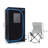 Portable Black Full Size Steam Sauna Tent–Personal Home Spa, With Steam Generator, Remote Control, Foldable Chair, PVC Pipes. Easy To Install,Fast Heating, With FCC & UL Certification.