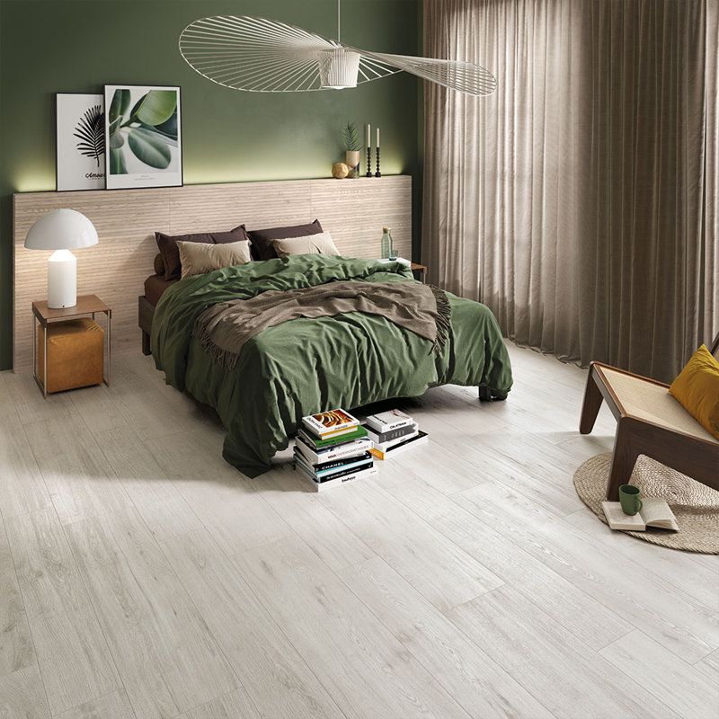 Carrelage aspect bois Veloura 8X48, Blanc