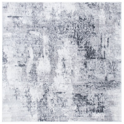 Tapis abstrait gris / ivoire Minyard