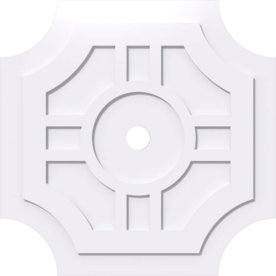 Médaillon de plafond contemporain en PVC de qualité architecturale 34 po x P 3 po x P 10 1/8 po x P 1 po