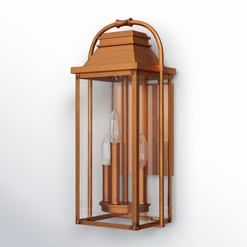 Newson Aluminium Wall Light, 22.5" H x 10.5" W x 9.13" D, Natural Copper