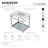 Kingston Brass Quadras 31-Inch Ceramic Console Sink with Steel Base and Glass Shelf-49619354-49610571