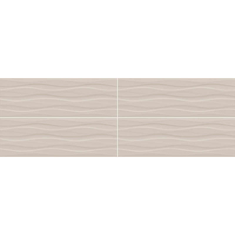 Carrelage mural en céramique gris mat 8 "x 24" Itona (10 pièces par carton) (12,80 pieds carrés par carton), Beige