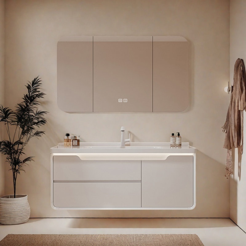 Light luxury cream-style bathroom cabinet