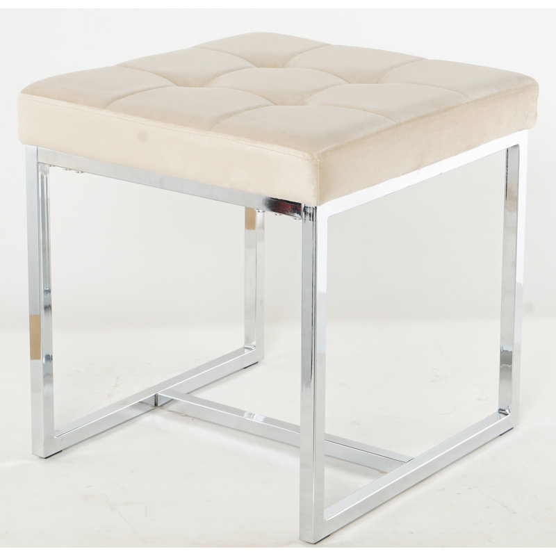 Jacques Steel Accent Stool, Brown