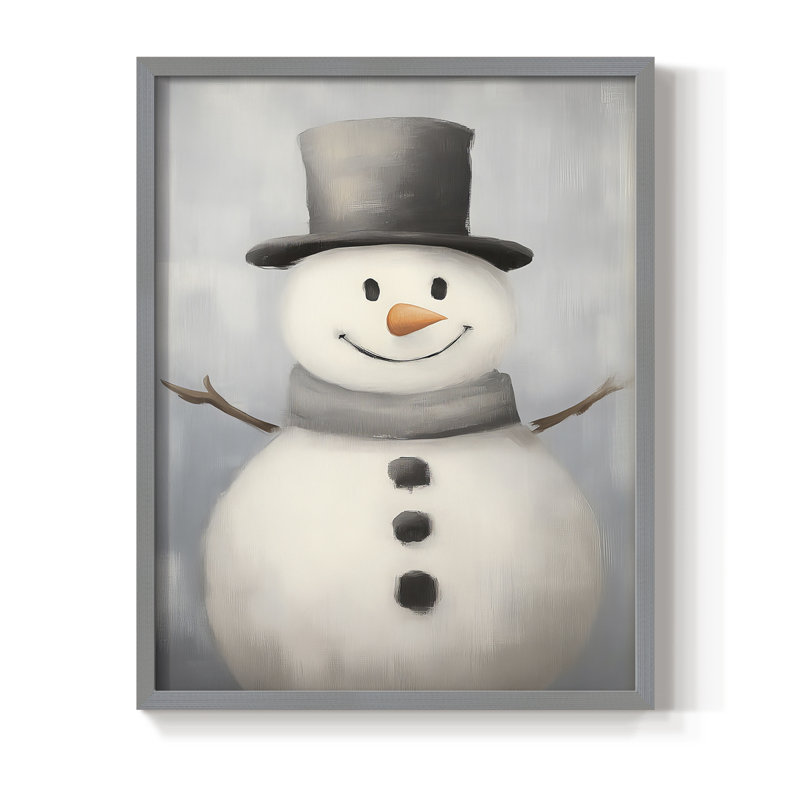 Christmas Holiday Art -Series 2-CCIX Framed Print - Solid Wood, Gris, H 30 po x l 24 po