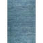 Blue Hand-Knotted Silk Horizon Woven Detail Solid Open Field Modern Contemporary Carpet Rug-1949464139