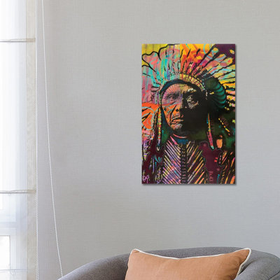 Native American IV by Dean Russo - Wrapped Canvas Painting