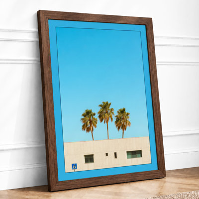 Palms and Architecture Minimalist - Framed Print