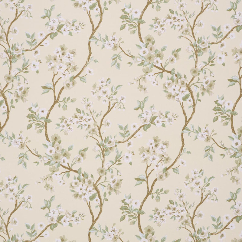 Cherry Blossom Fabric, Brown