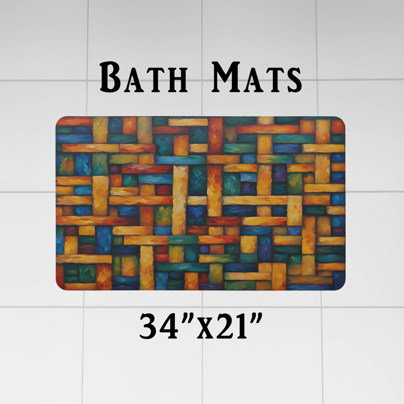 Rideau de douche avec tapis de bain_CISS00002_BM, H 83 po x l 70 po