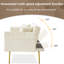  Dimmitt Modern 2-Seater Sofa Bed , 3-Stage Adjustable Backrest & Gold-Plated Metal Feet-2146663399
