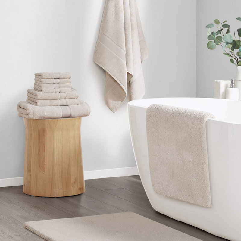 Tapis pour salle de bain Wynnfield, Taupe, L 24 po x L 72 po