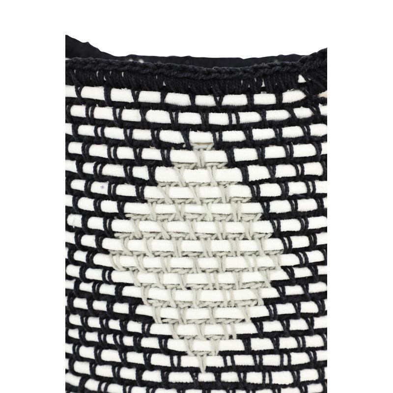 Ensemble de 2 paniers ronds en tissu, Noir