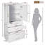 72.2'' Tall Bathroom Cabinet Storage Cabinet with 3 Drawers and Adjustable Shelf-756688040