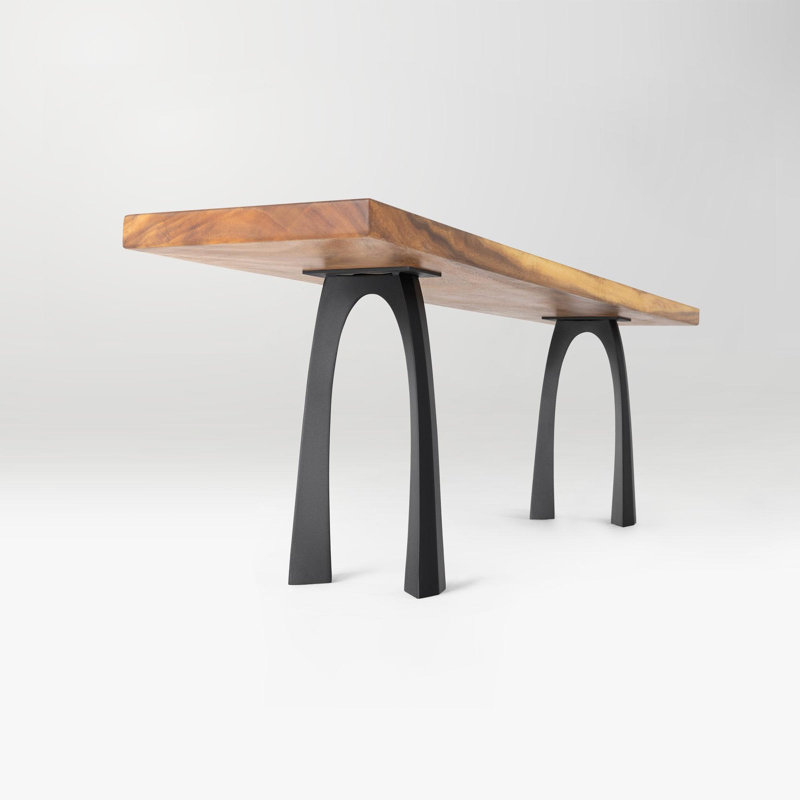 Pieds de table de bout en métal Nura, ensemble de 2