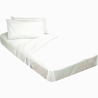 Camping Cot Sheet Set - 4 Piece Narrow Bedding Bundle - Solid Sheets for Folding Guest Beds, Camp Bunk Beds