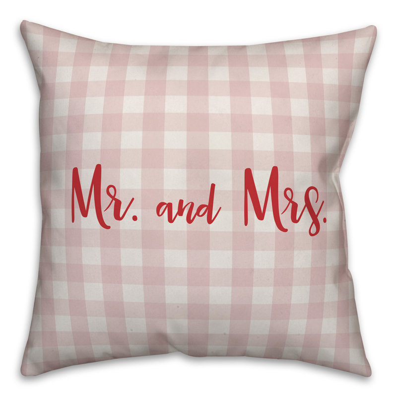 Plaid Throw Pillow, Throw Pillow, Pink/Red