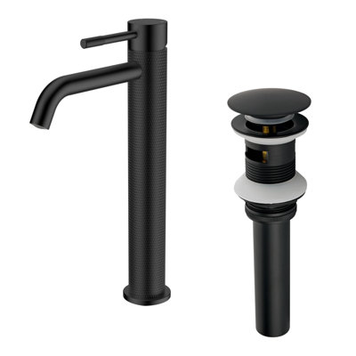 Robinet de lavabo de salle de bain à un trou avec bonde escamotable Robinet de lavabo de salle de bain à poignée simple Robinet de lavabo en laiton à grande cuve avec valve