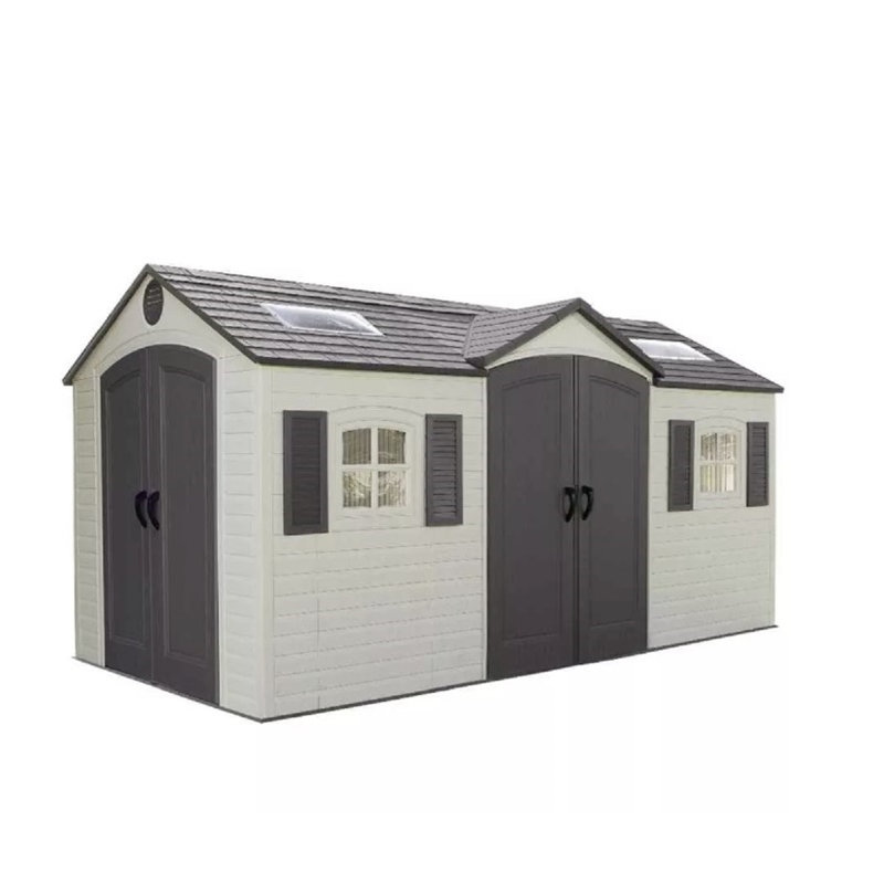 Breashears 11 ft. W x 11 ft. D Plastic Metal Sliplap Steep Slope Garden Shed