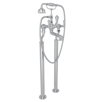 Georgian Era Exposed Floor Mounted Clawfoot Tub Faucet